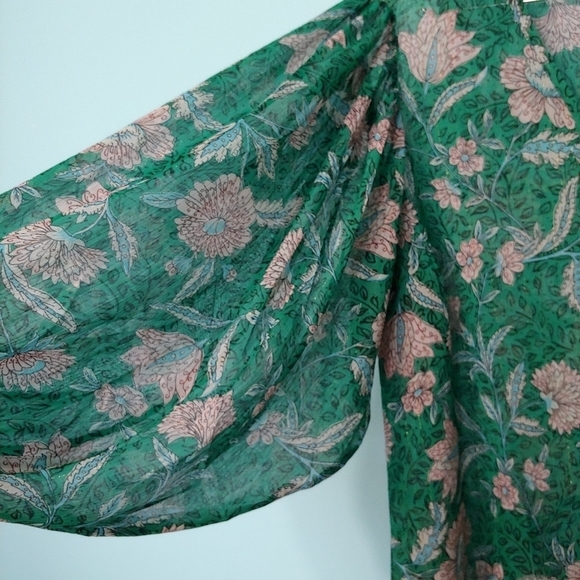 TORRID CHIFFON LUREX BUTTON-UP BLOUSE - Picture 5 of 9